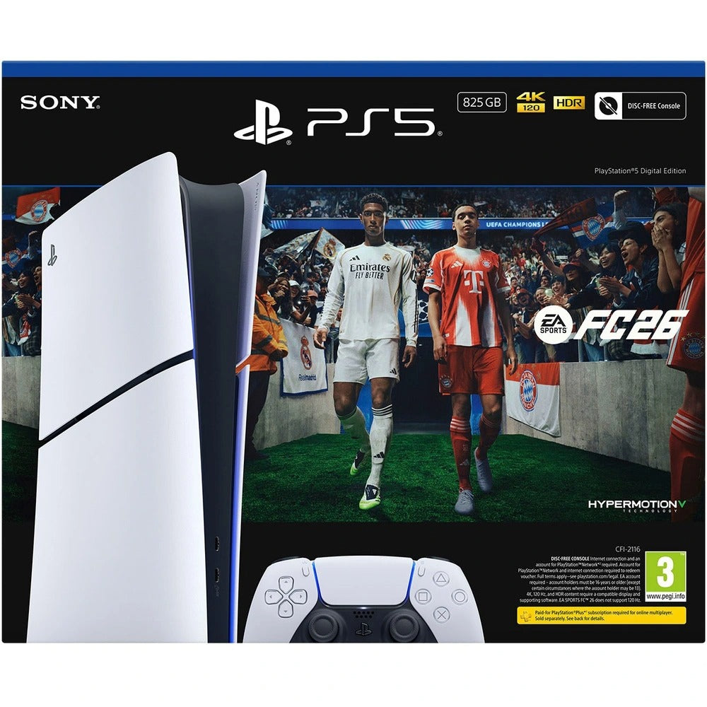 Sony PlayStation 5 (PS5) Slim Console Digital With EA FC 26 Voucher Bundle Sony PlayStation 5 (PS5) Slim Console Digital With EA FC 26 Voucher Bundle